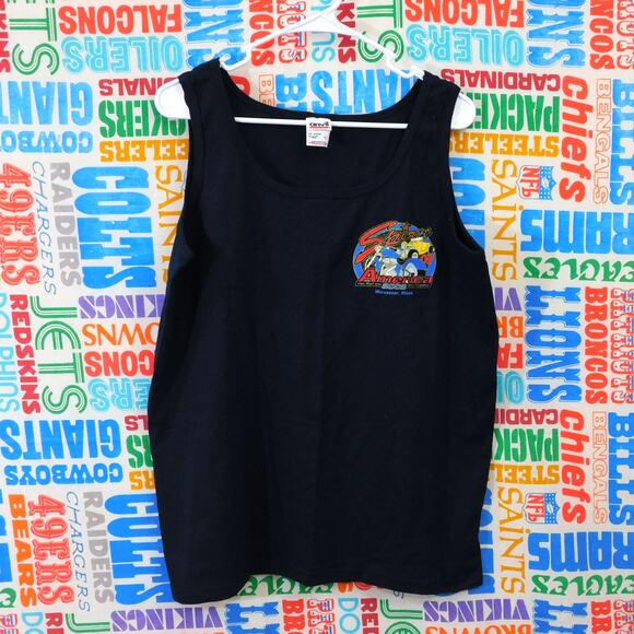 Vintage Spirit of America Hot Rod Bike Weekend 2002 Tank Top Size L Worcester MA - Picture 1 of 5